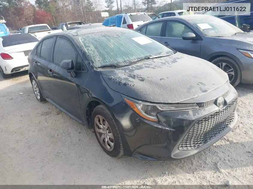 JTDEPRAE1LJ011622 2020 Toyota Corolla Le