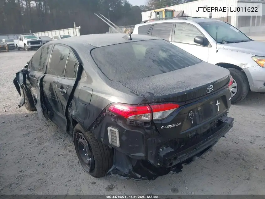 JTDEPRAE1LJ011622 2020 Toyota Corolla Le