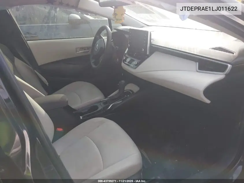 JTDEPRAE1LJ011622 2020 Toyota Corolla Le