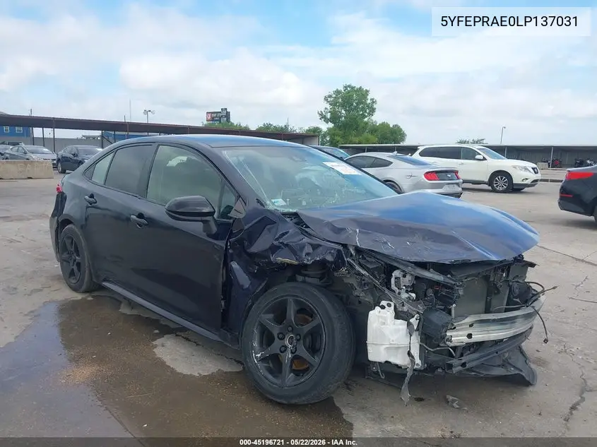 5YFEPRAE0LP137031 2020 Toyota Corolla Le