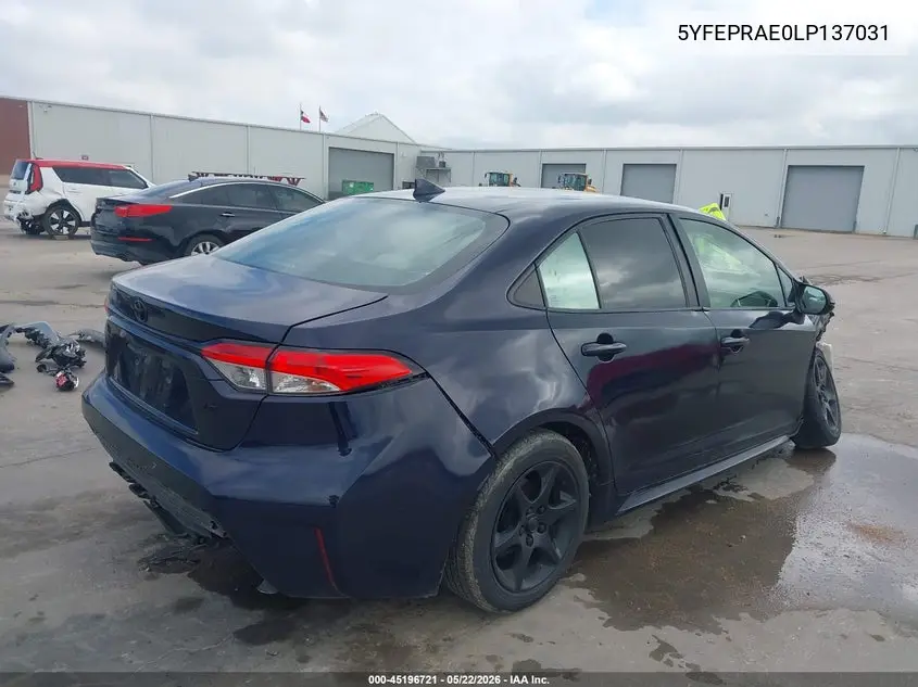 5YFEPRAE0LP137031 2020 Toyota Corolla Le