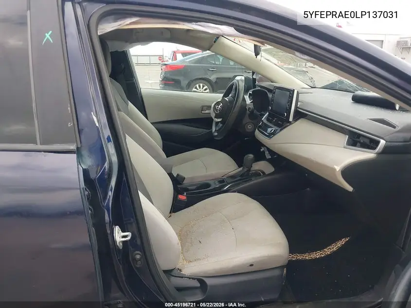 5YFEPRAE0LP137031 2020 Toyota Corolla Le
