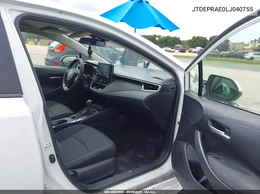 JTDEPRAE0LJ040755 2020 Toyota Corolla Le