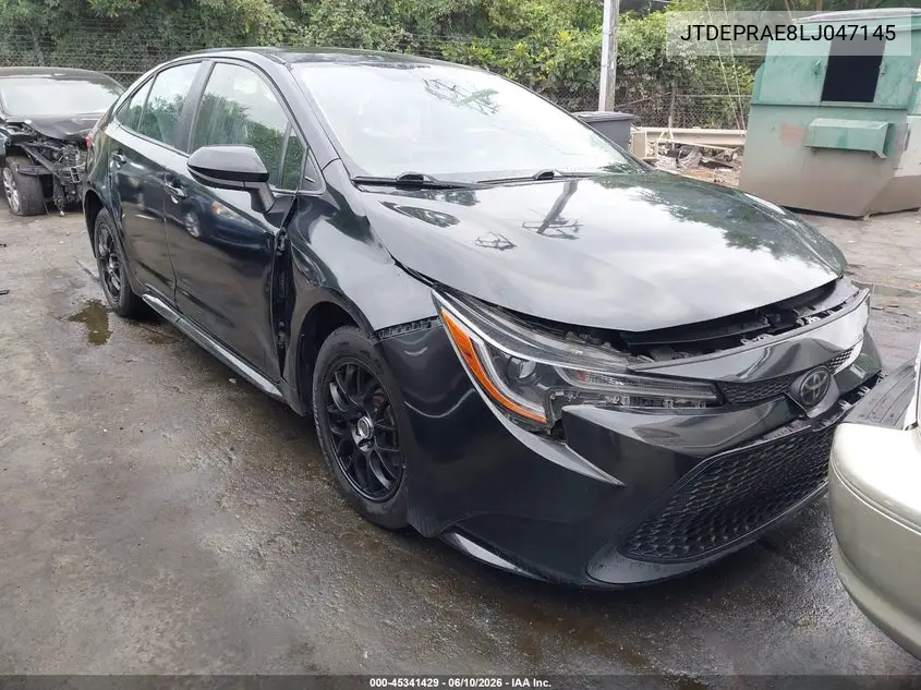JTDEPRAE8LJ047145 2020 Toyota Corolla Le