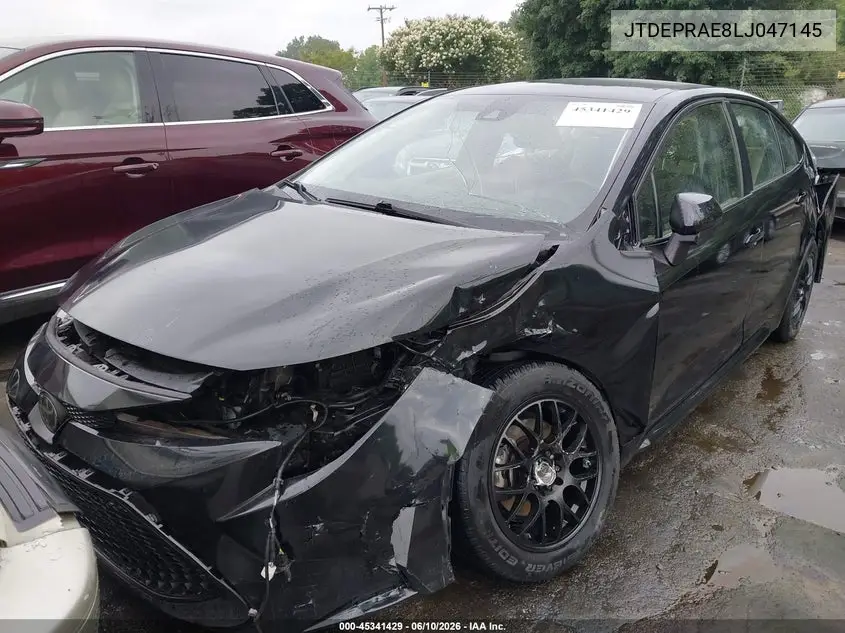 JTDEPRAE8LJ047145 2020 Toyota Corolla Le