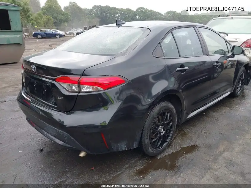 JTDEPRAE8LJ047145 2020 Toyota Corolla Le