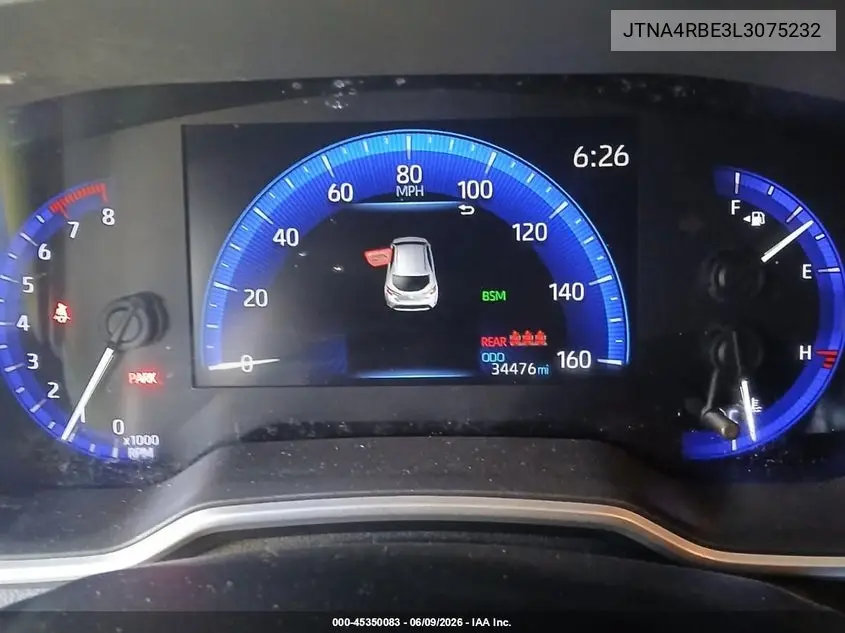 JTNA4RBE3L3075232 2020 Toyota Corolla Xse