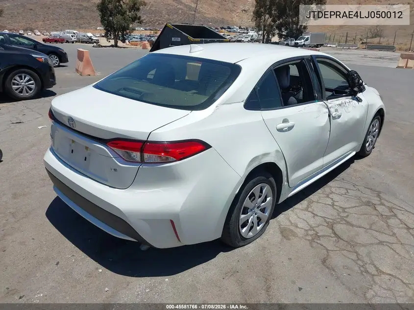 2020 Toyota Corolla Le VIN: JTDEPRAE4LJ050012 Lot: 45581766