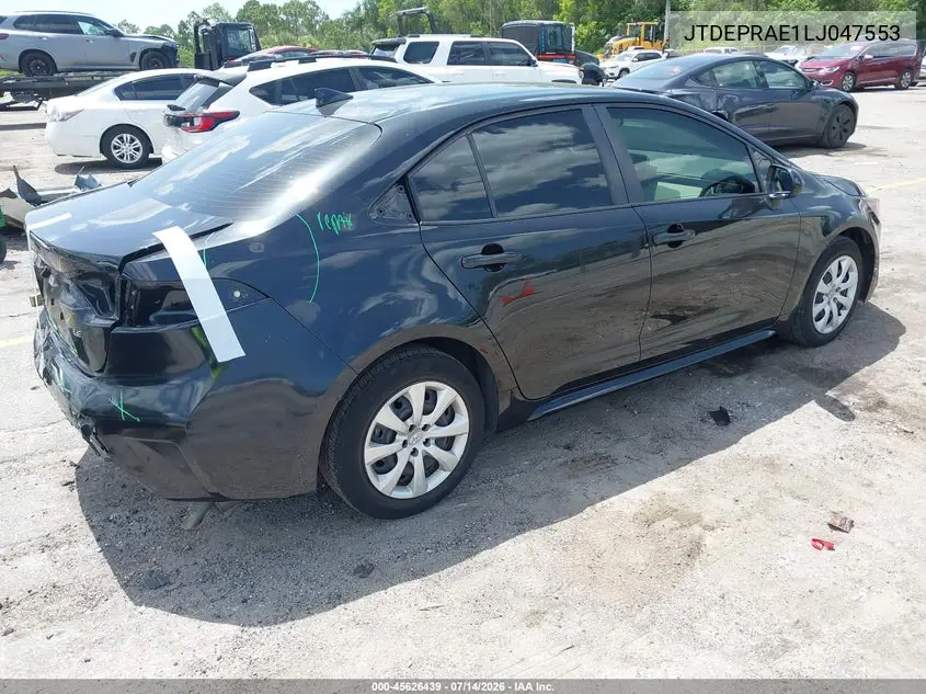 2020 Toyota Corolla Le VIN: JTDEPRAE1LJ047553 Lot: 45626439