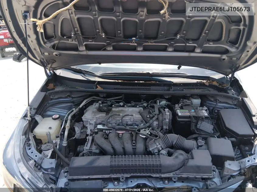 2020 Toyota Corolla Le VIN: JTDEPRAE6LJ105673 Lot: 45632578