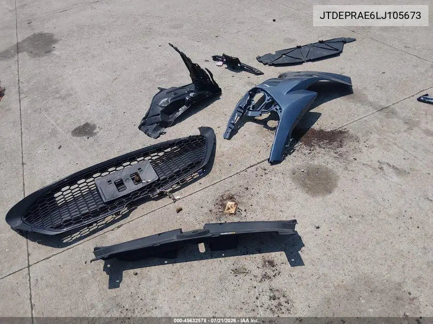 2020 Toyota Corolla Le VIN: JTDEPRAE6LJ105673 Lot: 45632578