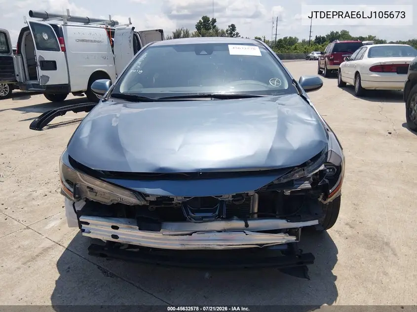 2020 Toyota Corolla Le VIN: JTDEPRAE6LJ105673 Lot: 45632578