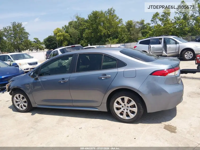 2020 Toyota Corolla Le VIN: JTDEPRAE6LJ105673 Lot: 45632578