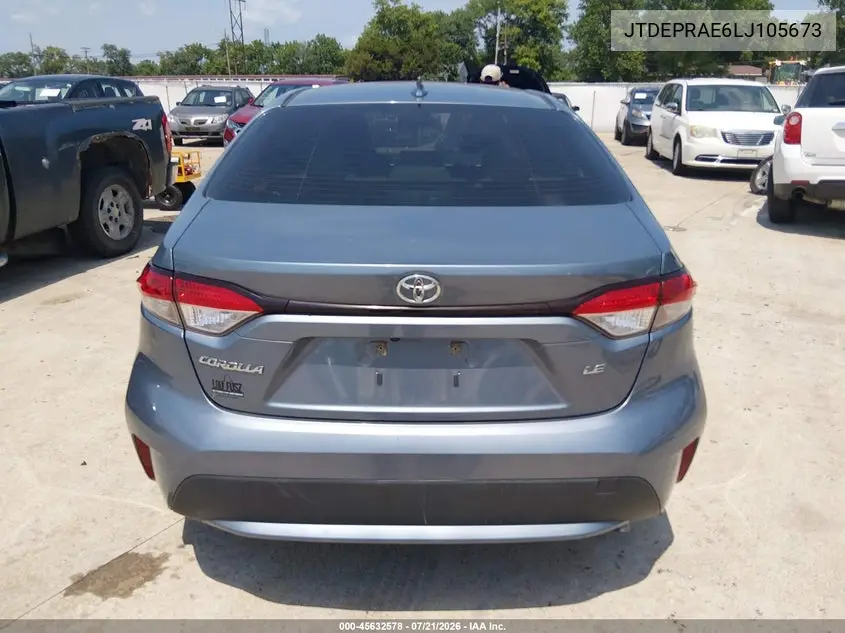2020 Toyota Corolla Le VIN: JTDEPRAE6LJ105673 Lot: 45632578