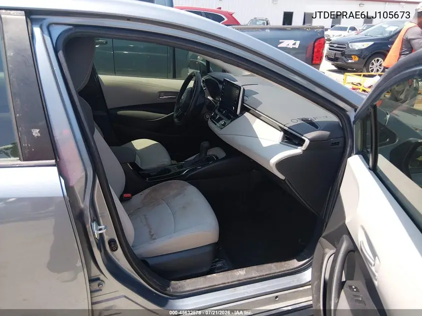 2020 Toyota Corolla Le VIN: JTDEPRAE6LJ105673 Lot: 45632578