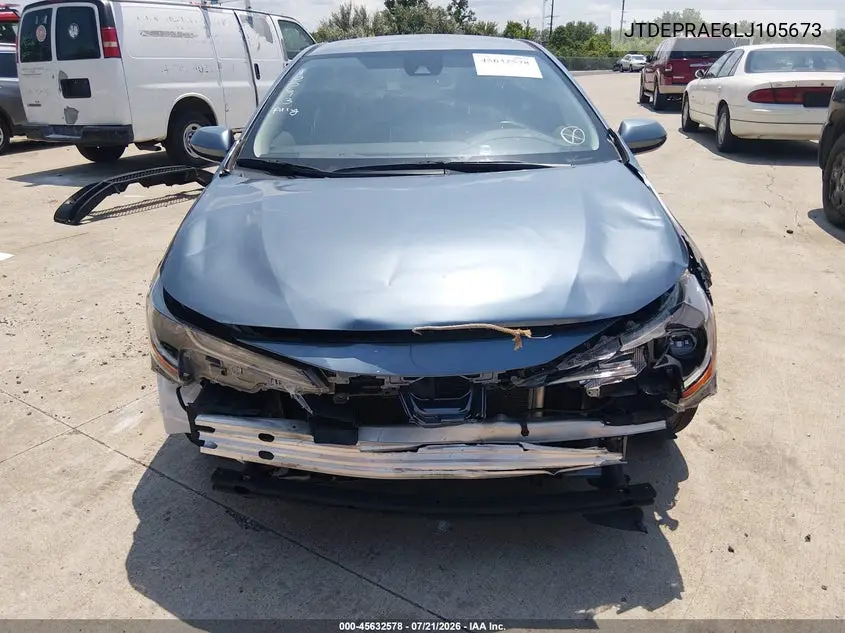 2020 Toyota Corolla Le VIN: JTDEPRAE6LJ105673 Lot: 45632578