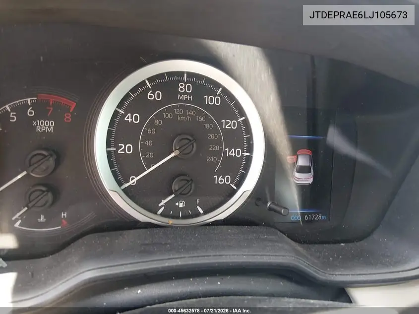 2020 Toyota Corolla Le VIN: JTDEPRAE6LJ105673 Lot: 45632578