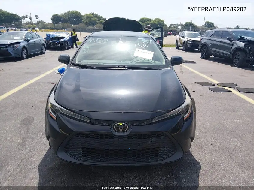 2020 Toyota Corolla Le VIN: 5YFEPRAE1LP089202 Lot: 45646249