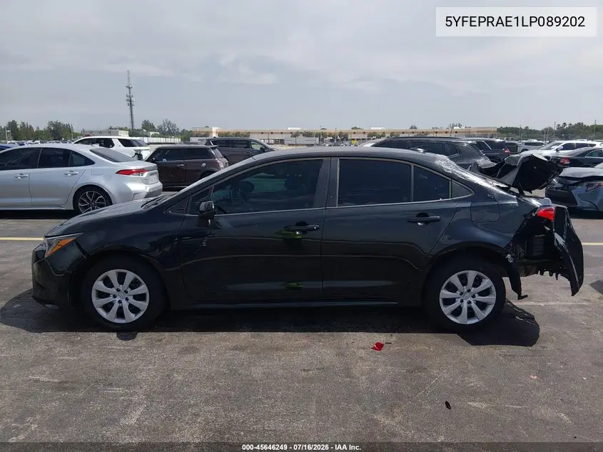 2020 Toyota Corolla Le VIN: 5YFEPRAE1LP089202 Lot: 45646249