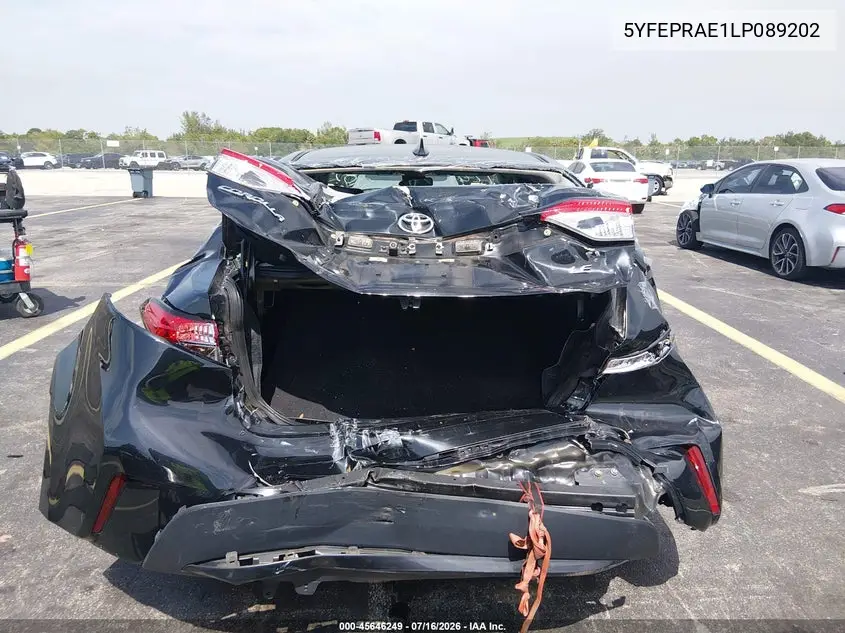 2020 Toyota Corolla Le VIN: 5YFEPRAE1LP089202 Lot: 45646249