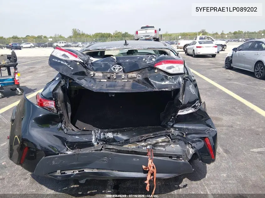 2020 Toyota Corolla Le VIN: 5YFEPRAE1LP089202 Lot: 45646249