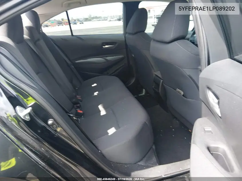 2020 Toyota Corolla Le VIN: 5YFEPRAE1LP089202 Lot: 45646249