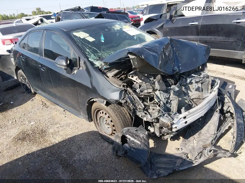 2020 Toyota Corolla Le VIN: JTDEPRAE8LJ016266 Lot: 45653623