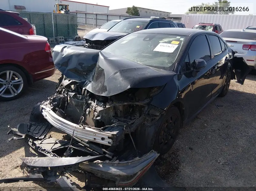 2020 Toyota Corolla Le VIN: JTDEPRAE8LJ016266 Lot: 45653623