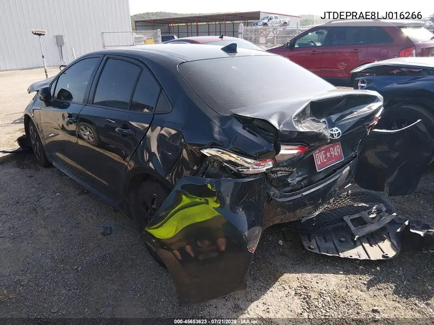 2020 Toyota Corolla Le VIN: JTDEPRAE8LJ016266 Lot: 45653623
