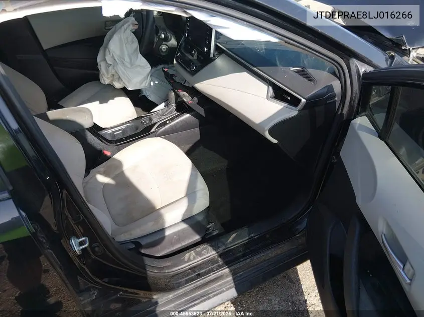 2020 Toyota Corolla Le VIN: JTDEPRAE8LJ016266 Lot: 45653623