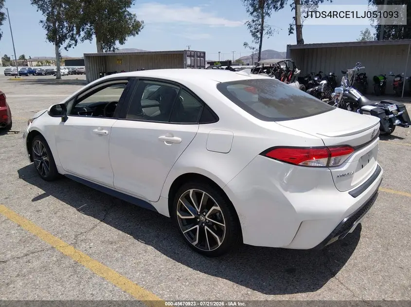 2020 Toyota Corolla Se VIN: JTDS4RCE1LJ051093 Lot: 45670923