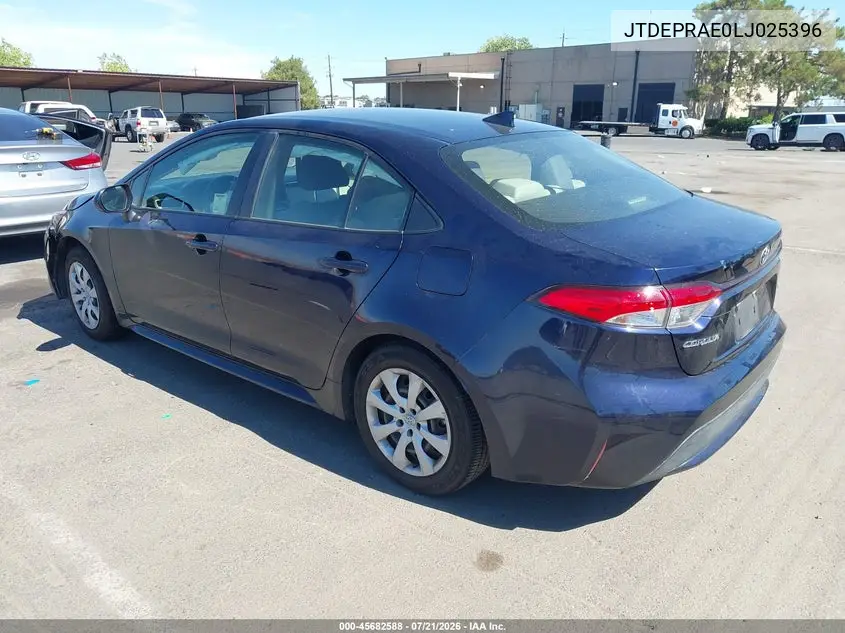 2020 Toyota Corolla Le VIN: JTDEPRAE0LJ025396 Lot: 45682588
