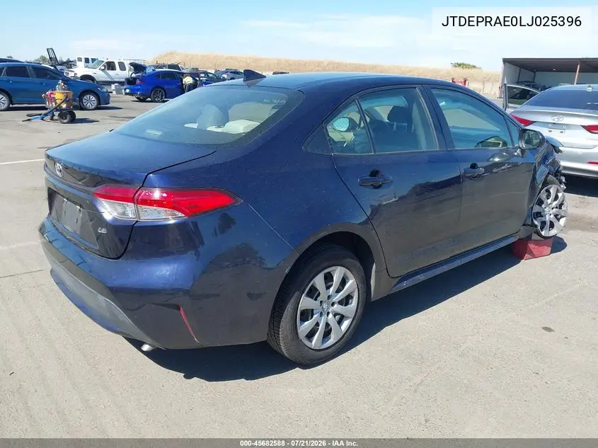 2020 Toyota Corolla Le VIN: JTDEPRAE0LJ025396 Lot: 45682588