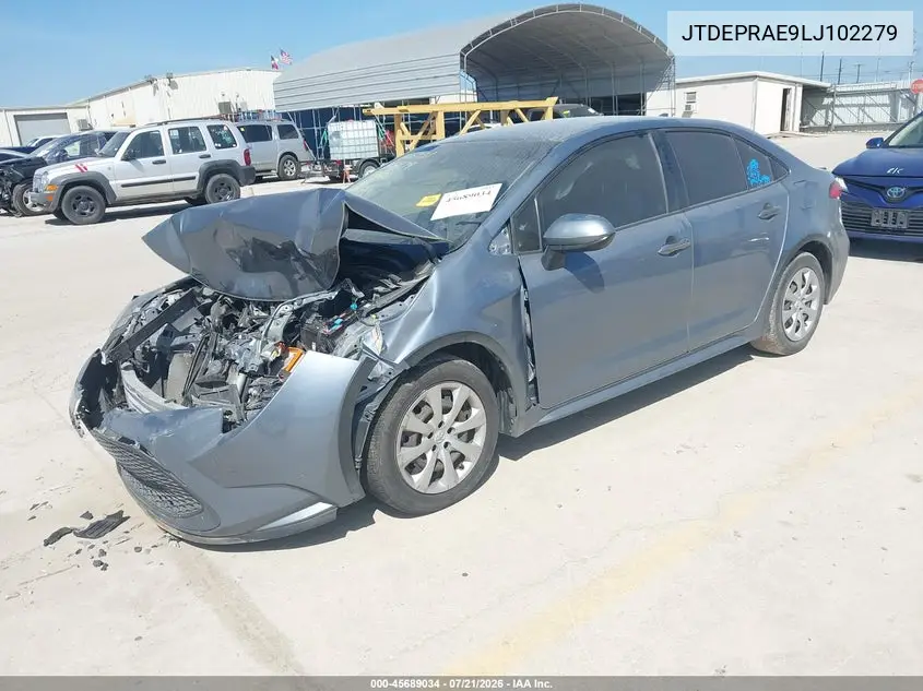 2020 Toyota Corolla Le VIN: JTDEPRAE9LJ102279 Lot: 45689034