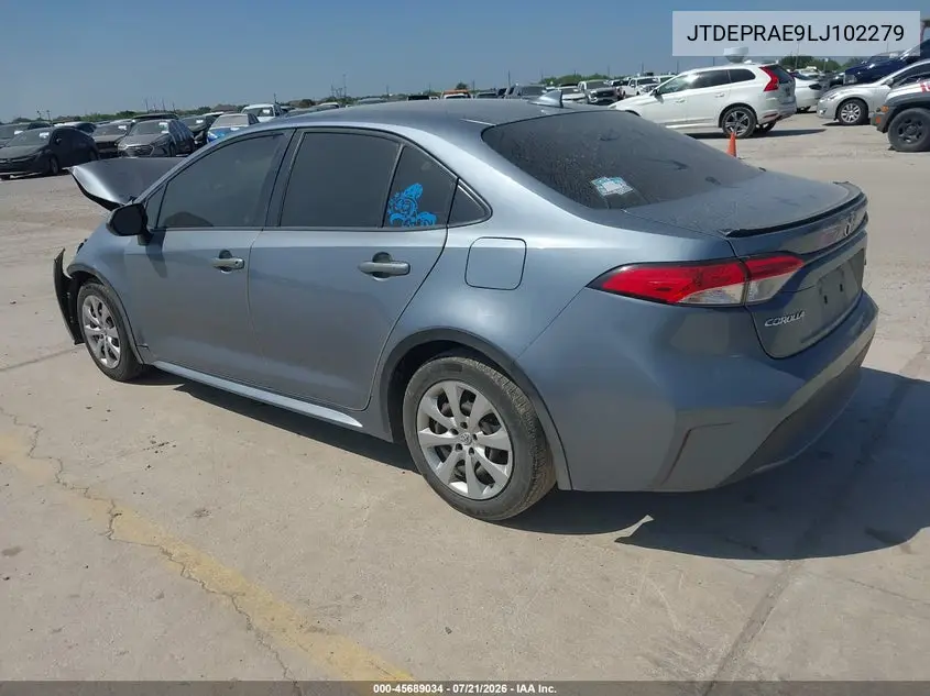 2020 Toyota Corolla Le VIN: JTDEPRAE9LJ102279 Lot: 45689034