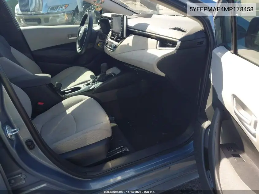 5YFEPMAE4MP178458 2021 Toyota Corolla Le