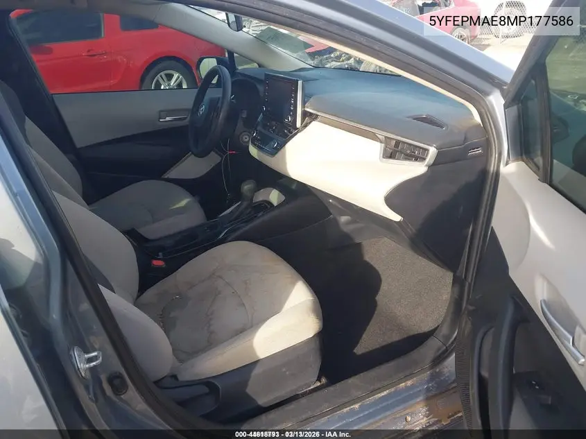 5YFEPMAE8MP177586 2021 Toyota Corolla Le
