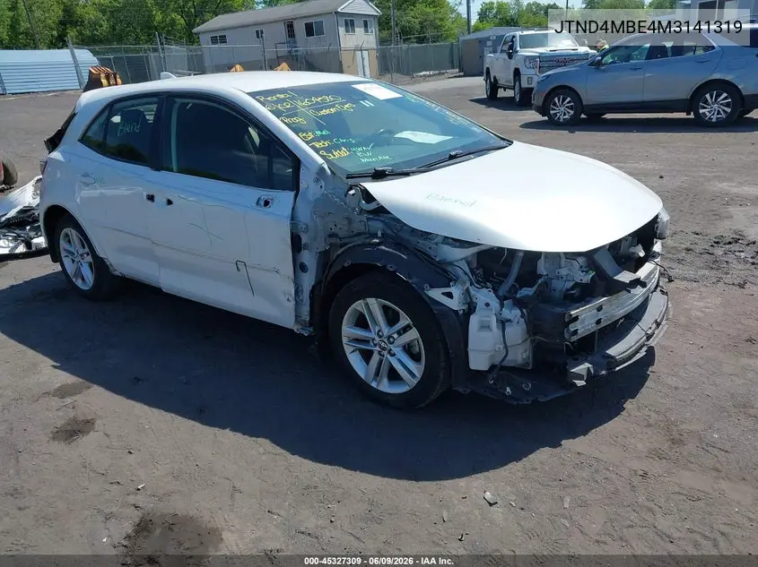 2021 Toyota Corolla Se VIN: JTND4MBE4M3141319 Lot: 45327309