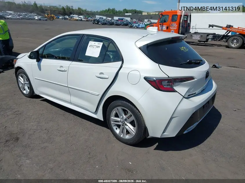 2021 Toyota Corolla Se VIN: JTND4MBE4M3141319 Lot: 45327309