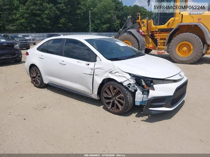 2021 Toyota Corolla Se VIN: 5YFS4MCE0MP062246 Lot: 45464531