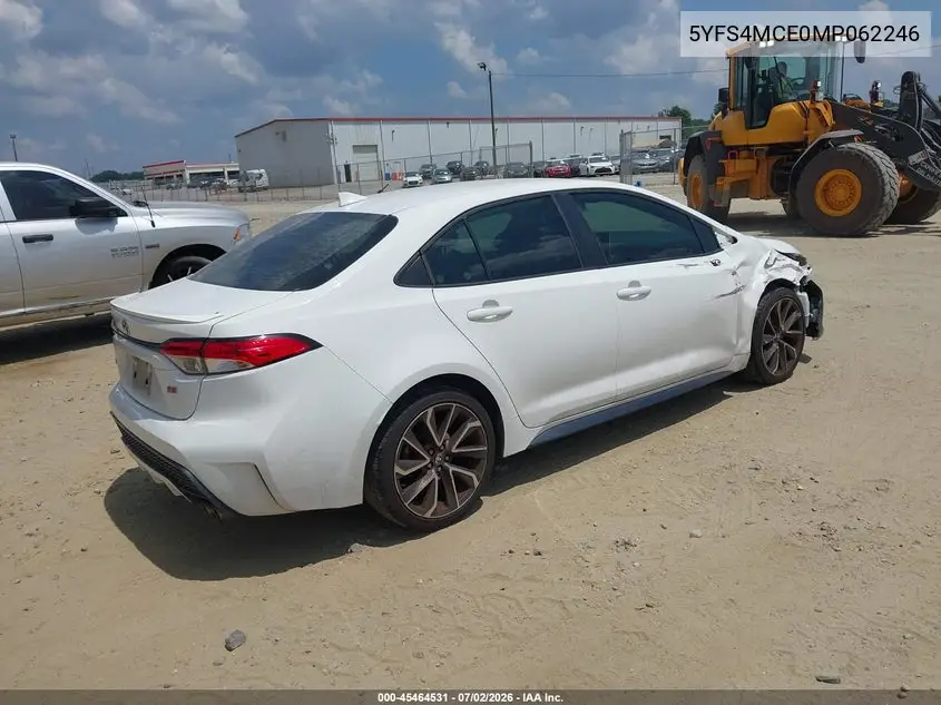 2021 Toyota Corolla Se VIN: 5YFS4MCE0MP062246 Lot: 45464531