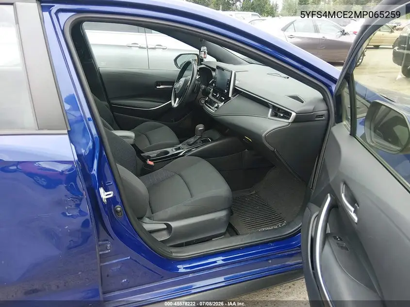2021 Toyota Corolla Se VIN: 5YFS4MCE2MP065259 Lot: 45578222