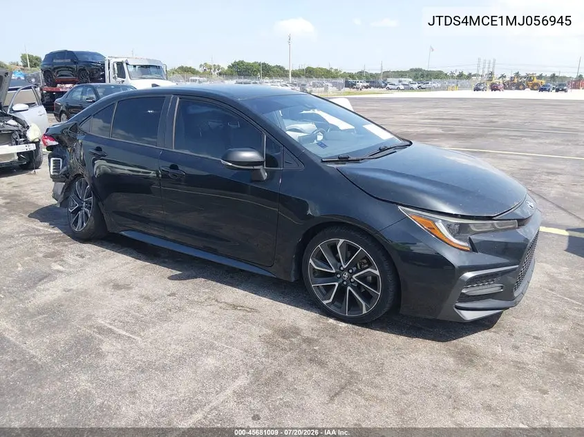 2021 Toyota Corolla Se VIN: JTDS4MCE1MJ056945 Lot: 45681009