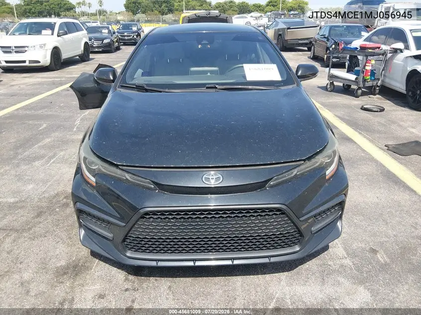 2021 Toyota Corolla Se VIN: JTDS4MCE1MJ056945 Lot: 45681009