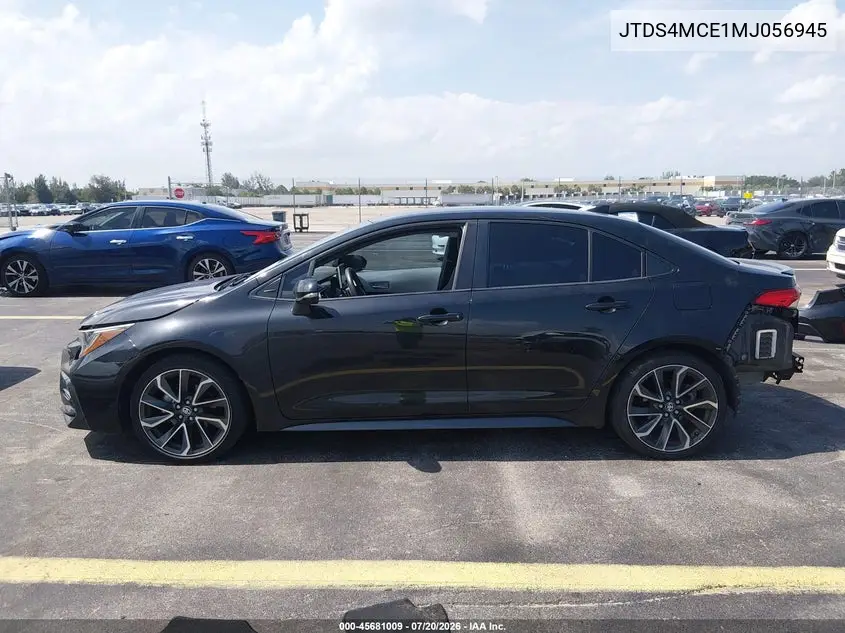 2021 Toyota Corolla Se VIN: JTDS4MCE1MJ056945 Lot: 45681009