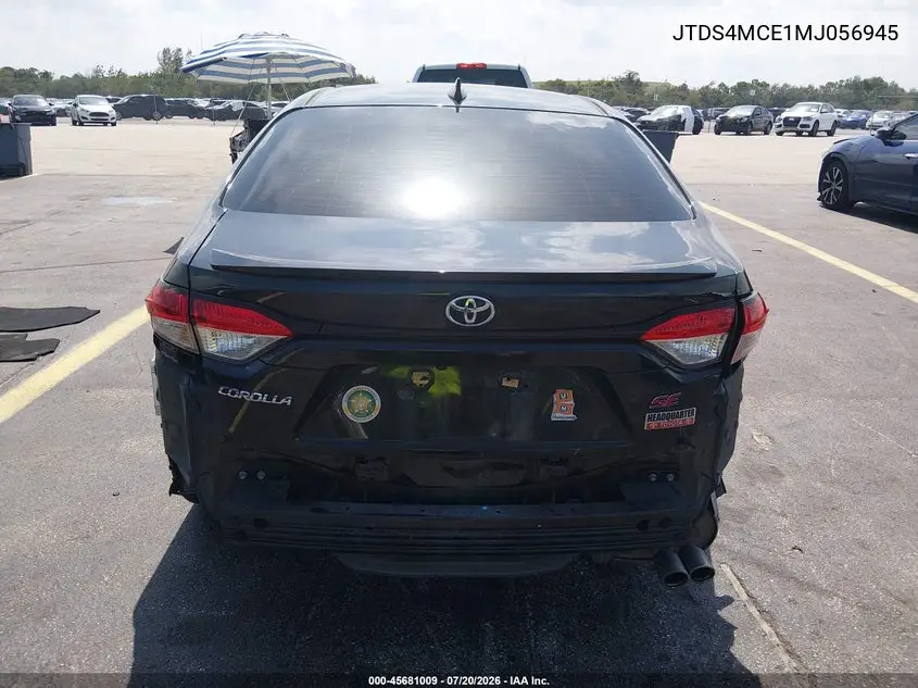 2021 Toyota Corolla Se VIN: JTDS4MCE1MJ056945 Lot: 45681009