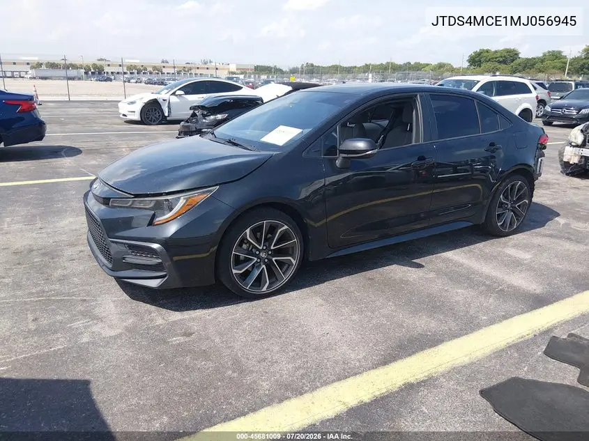 2021 Toyota Corolla Se VIN: JTDS4MCE1MJ056945 Lot: 45681009