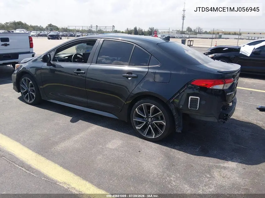 2021 Toyota Corolla Se VIN: JTDS4MCE1MJ056945 Lot: 45681009
