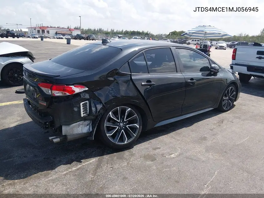 2021 Toyota Corolla Se VIN: JTDS4MCE1MJ056945 Lot: 45681009