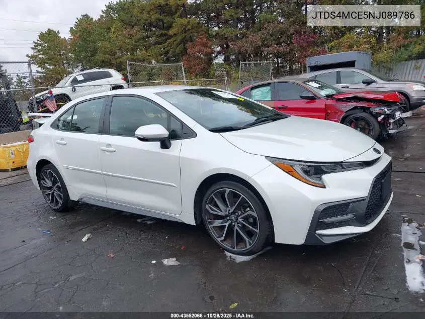 JTDS4MCE5NJ089786 2022 Toyota Corolla Se